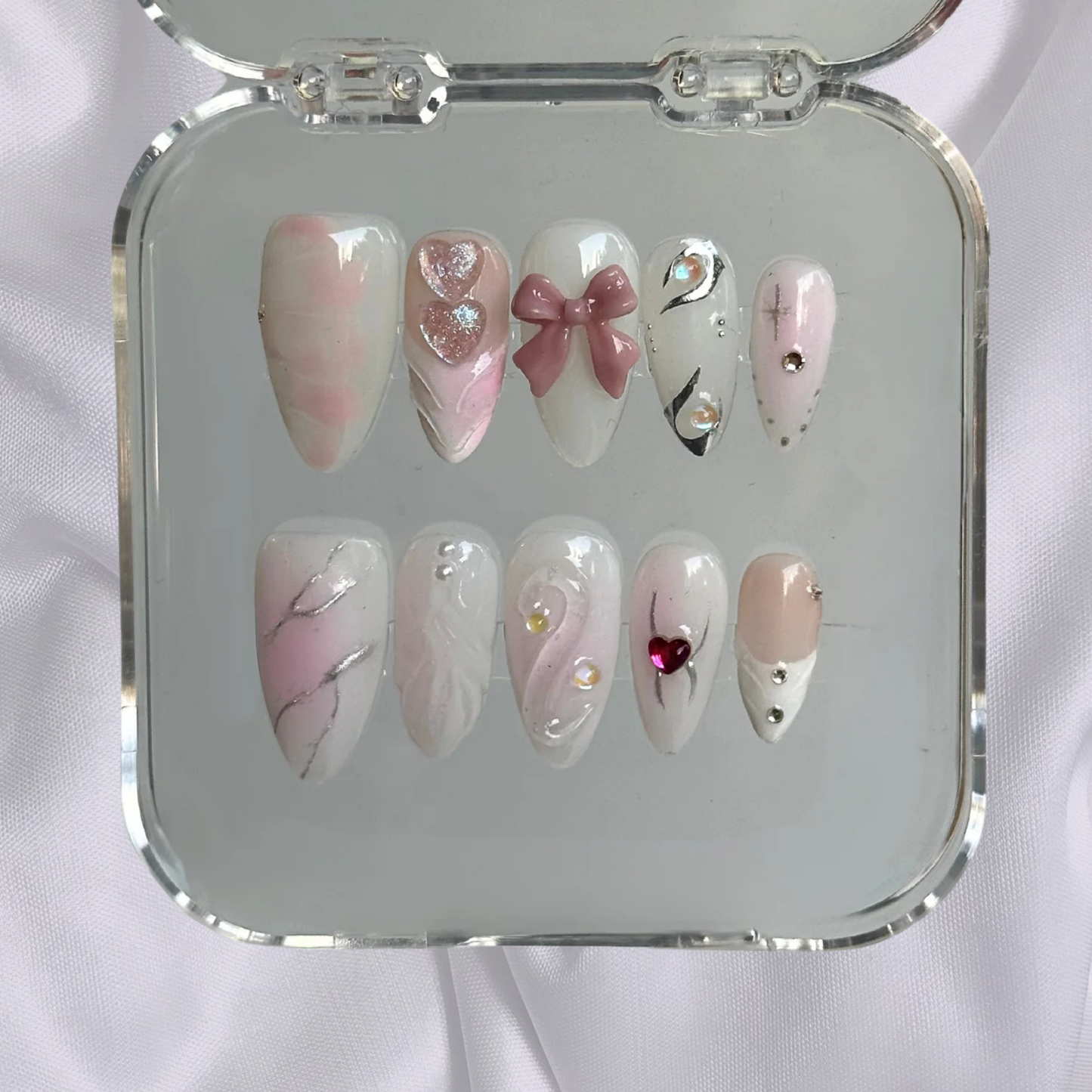 3D Fairy Dust Almond Nails-XHS290