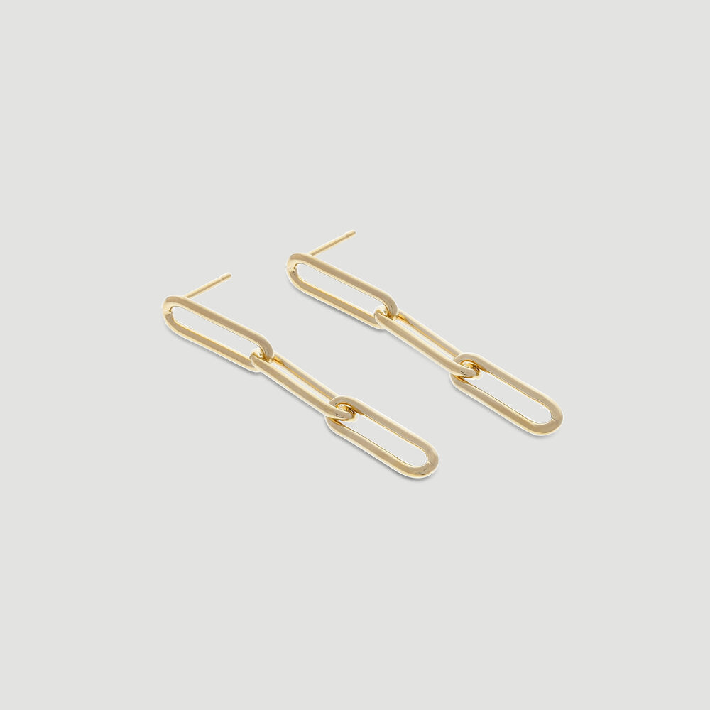 Oversized Paperclip Earrings in Modern Style