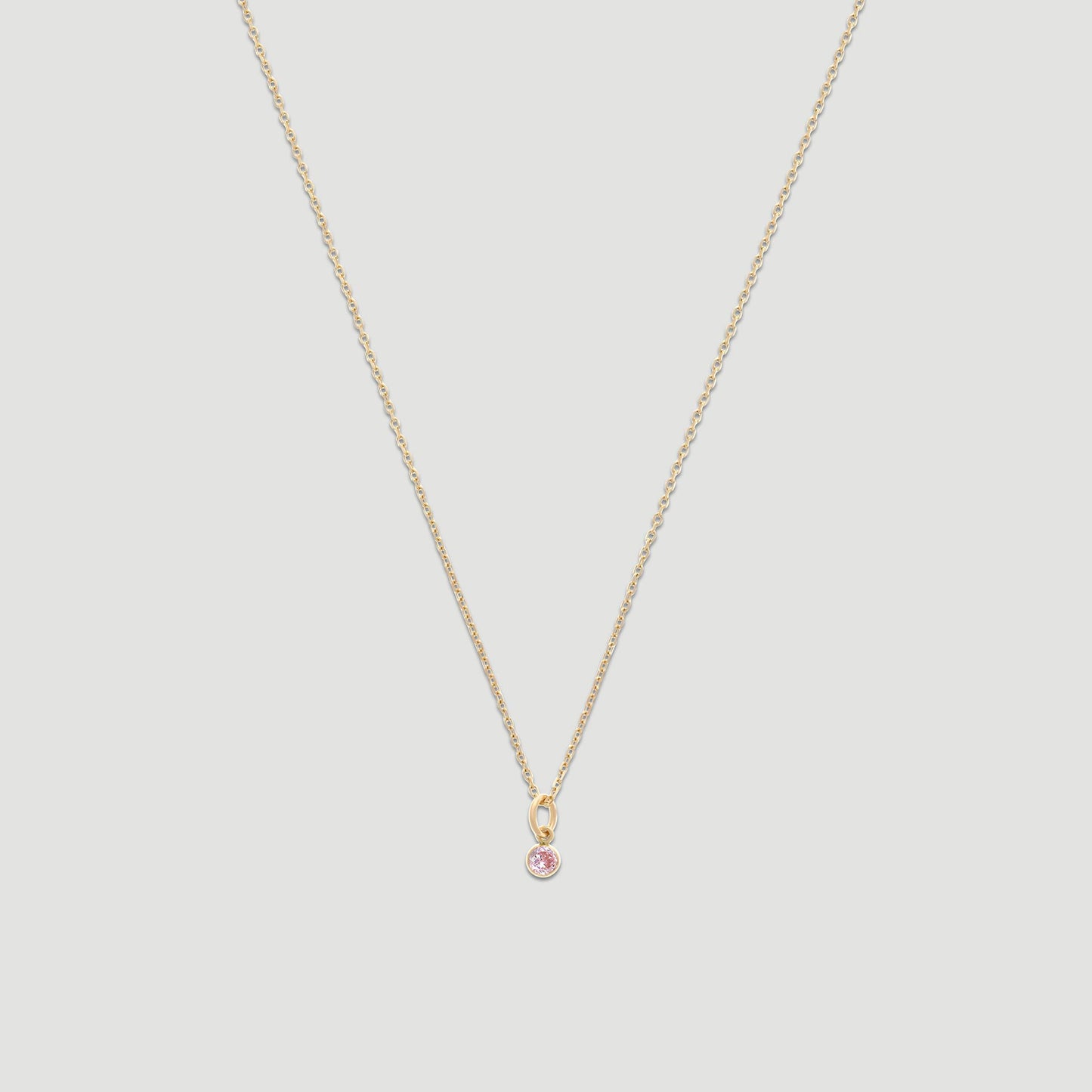 Birthstone Necklace in 14k Gold for All Months