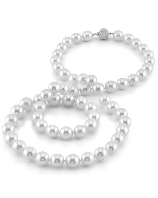 White South Sea Opera Length Pearl Necklace, 12.0-14.0mm - AAA/GEM Quality