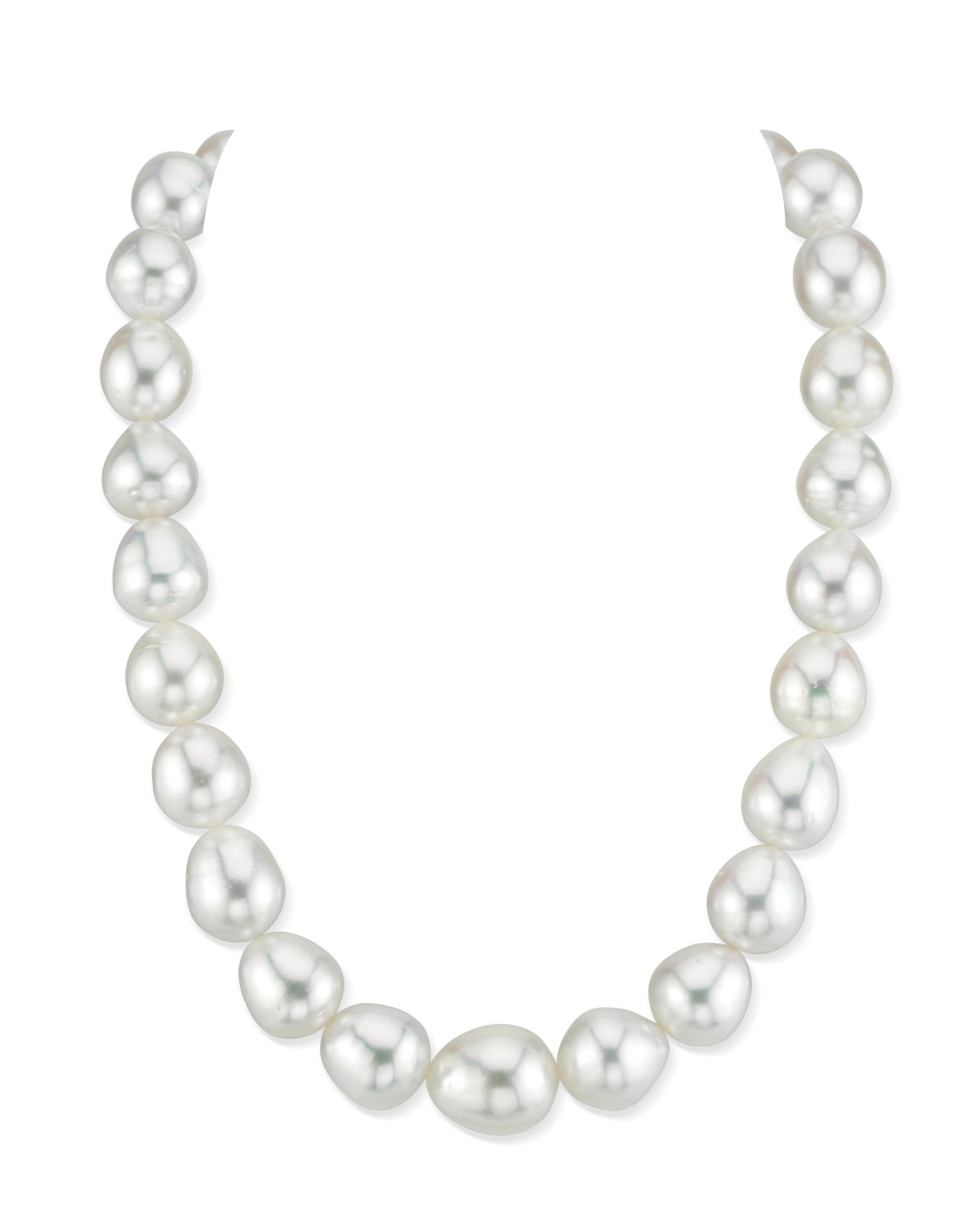 White South Sea Oval Pearl Necklace 11-13mm