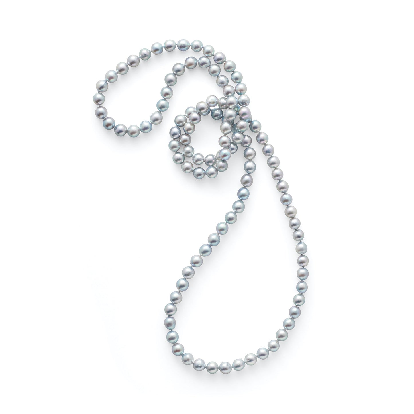 Baroque Blue Akoya Pearl Rope Necklace Design