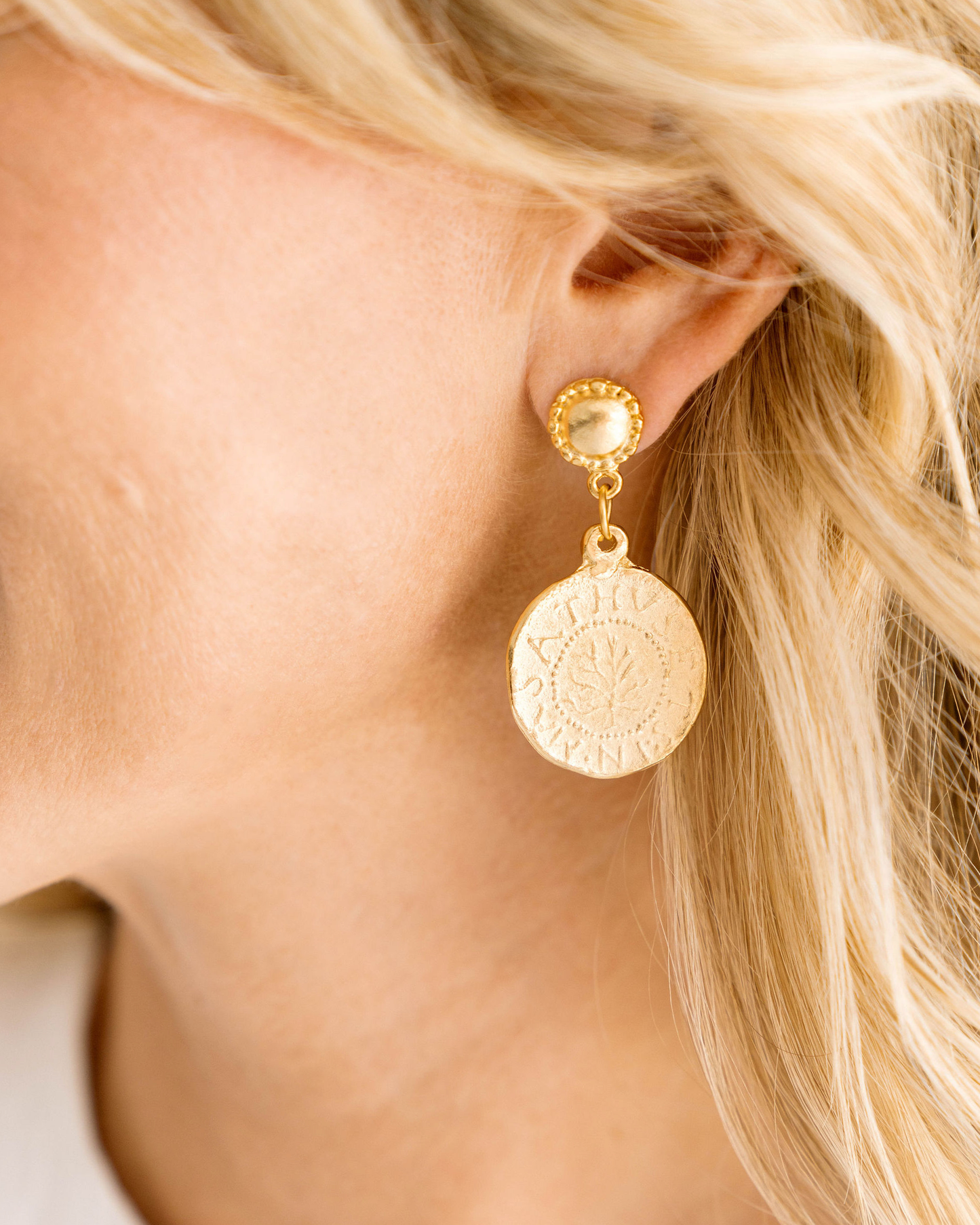 Ancient Style Greek Coin Earrings