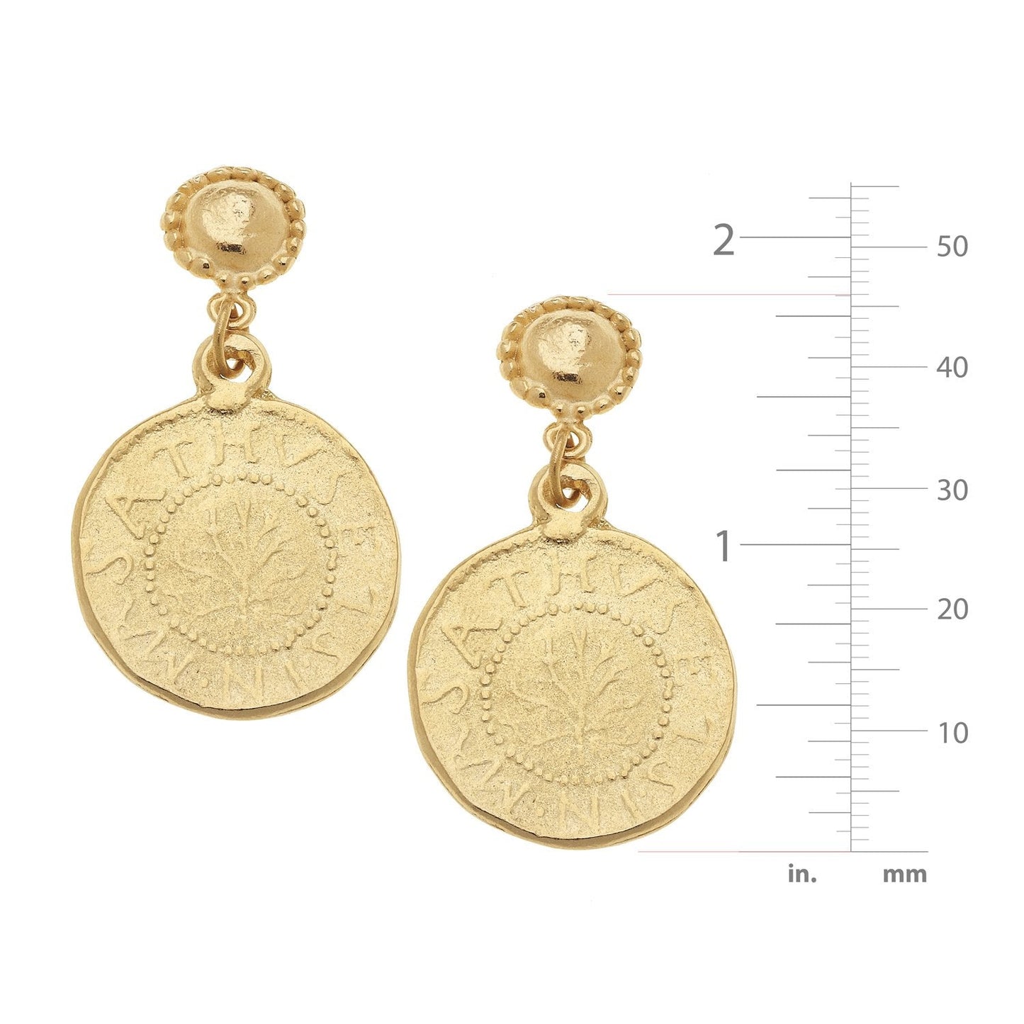 Ancient Style Greek Coin Earrings