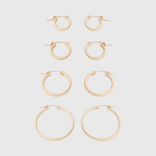 classic everyday hoop earrings