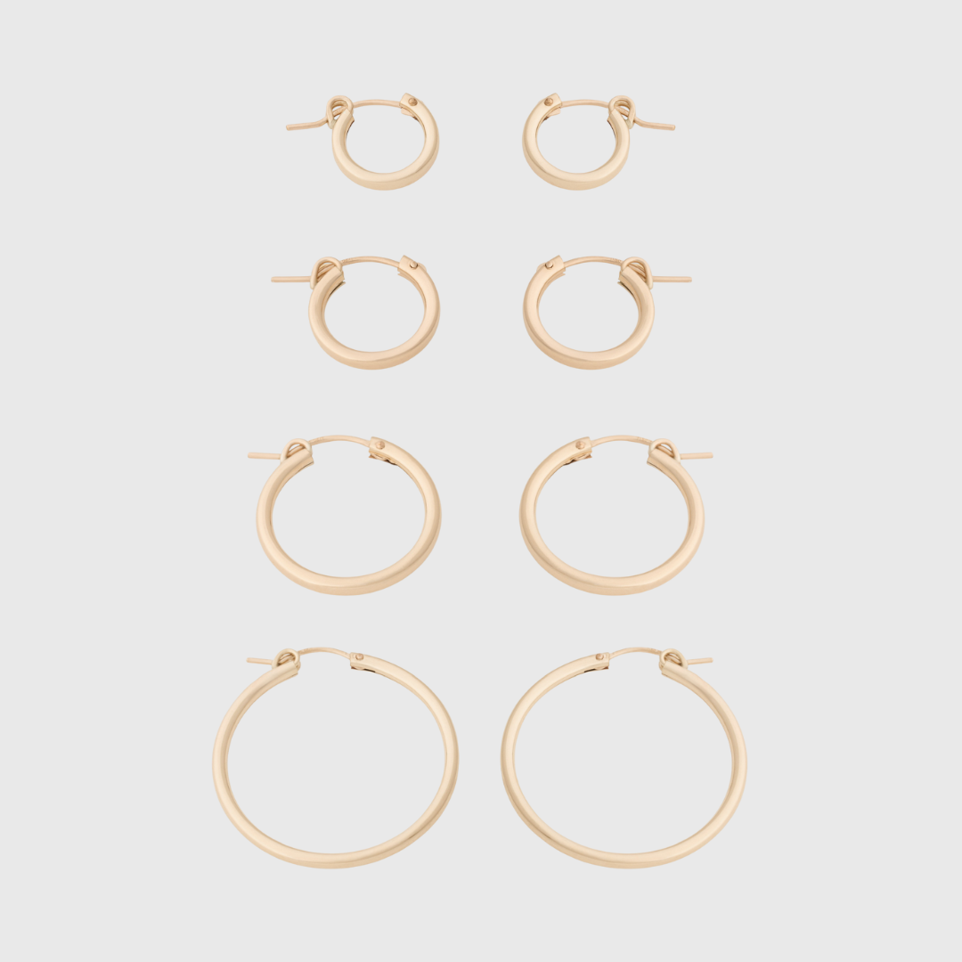 classic everyday hoop earrings