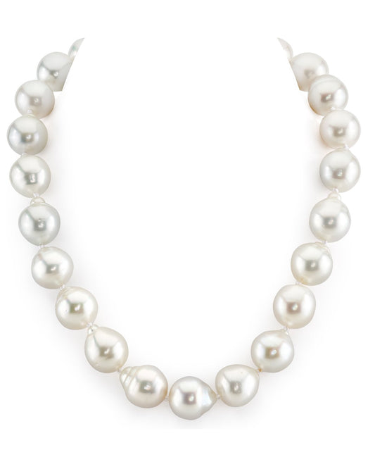 White South Sea Baroque Pearl Necklace, 15.0-16.0mm