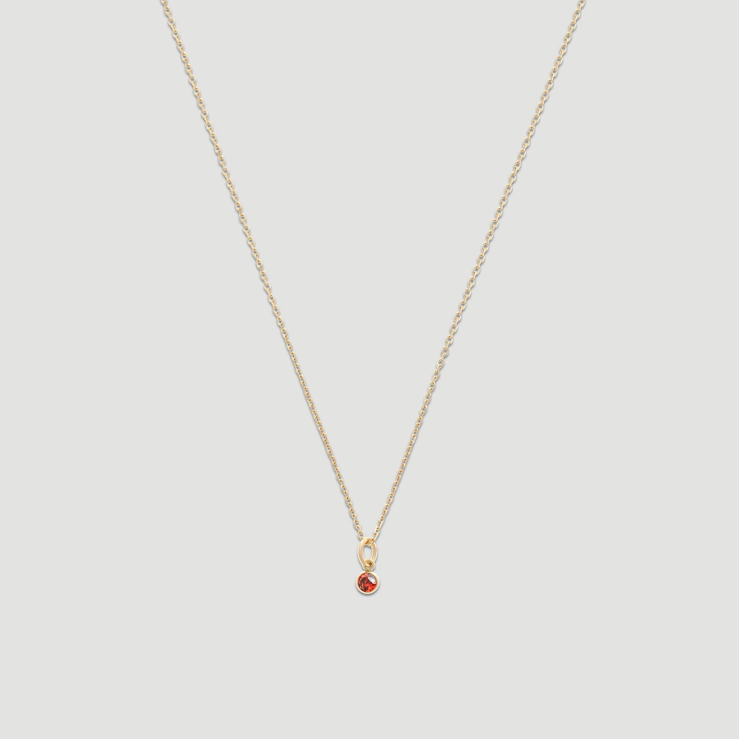 Birthstone Necklace in 14k Gold for All Months