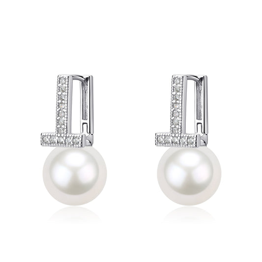 Zirconia Pearl and Saskia Style Earrings