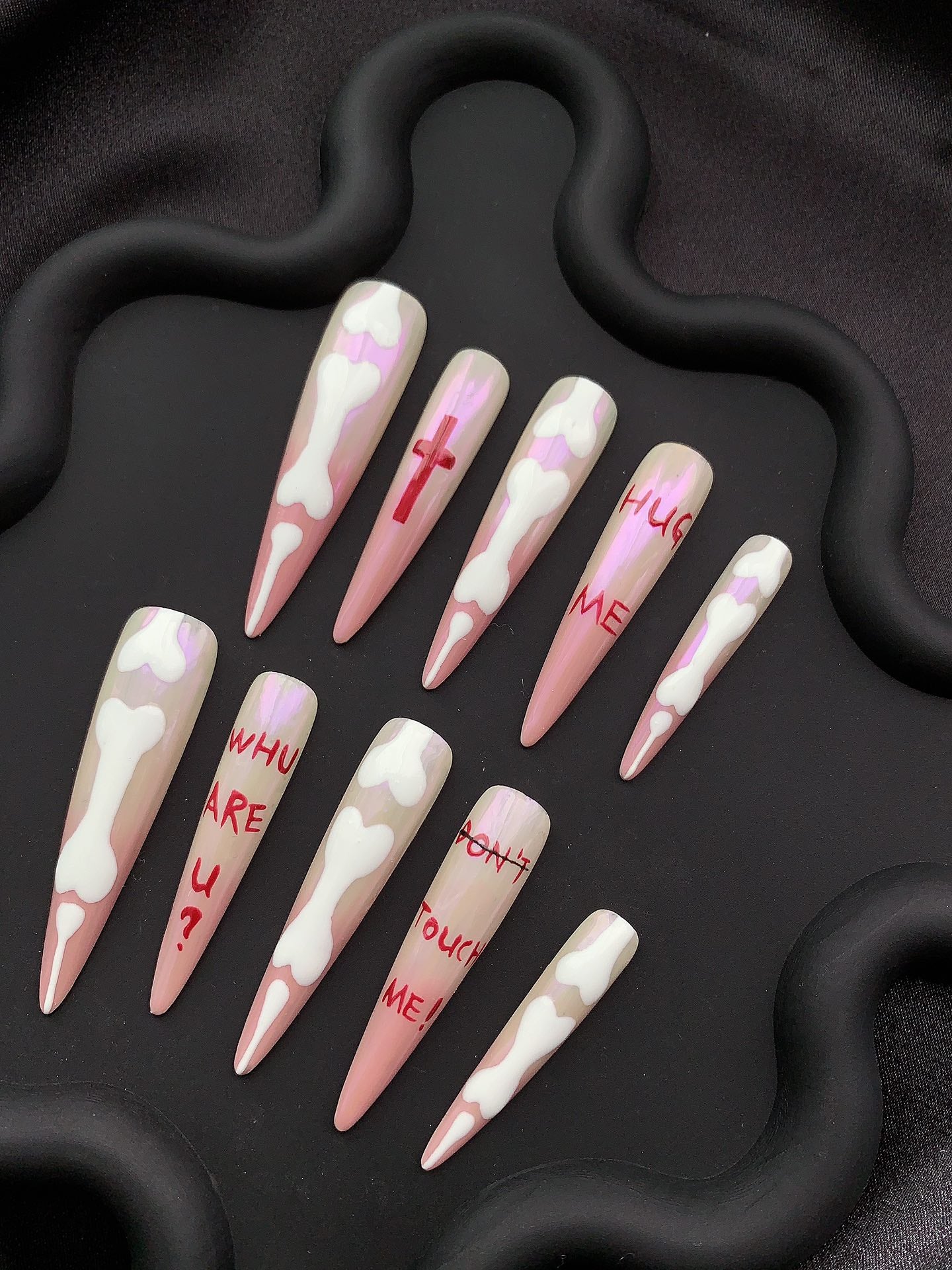 Pink Bone Hand Drawing-CG43