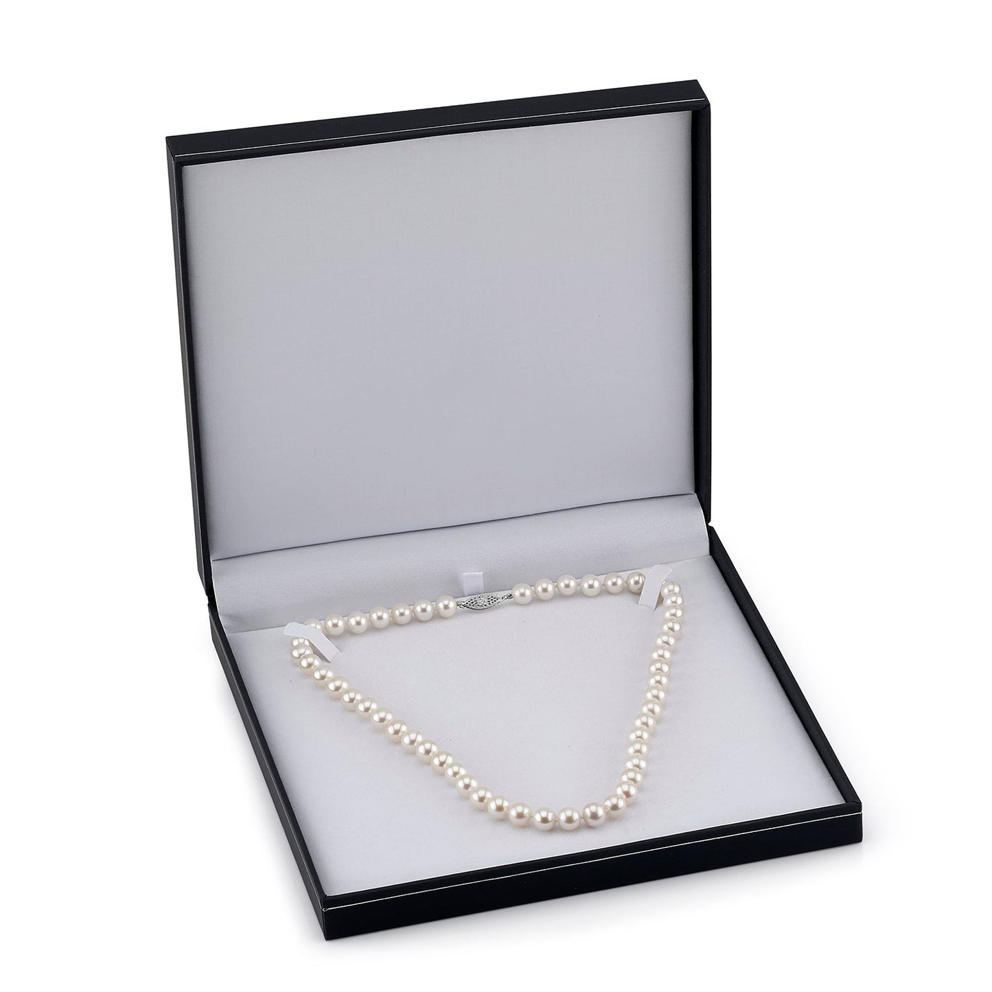 Adjustable White Akoya Pearl and Diamond Lariat Necklace