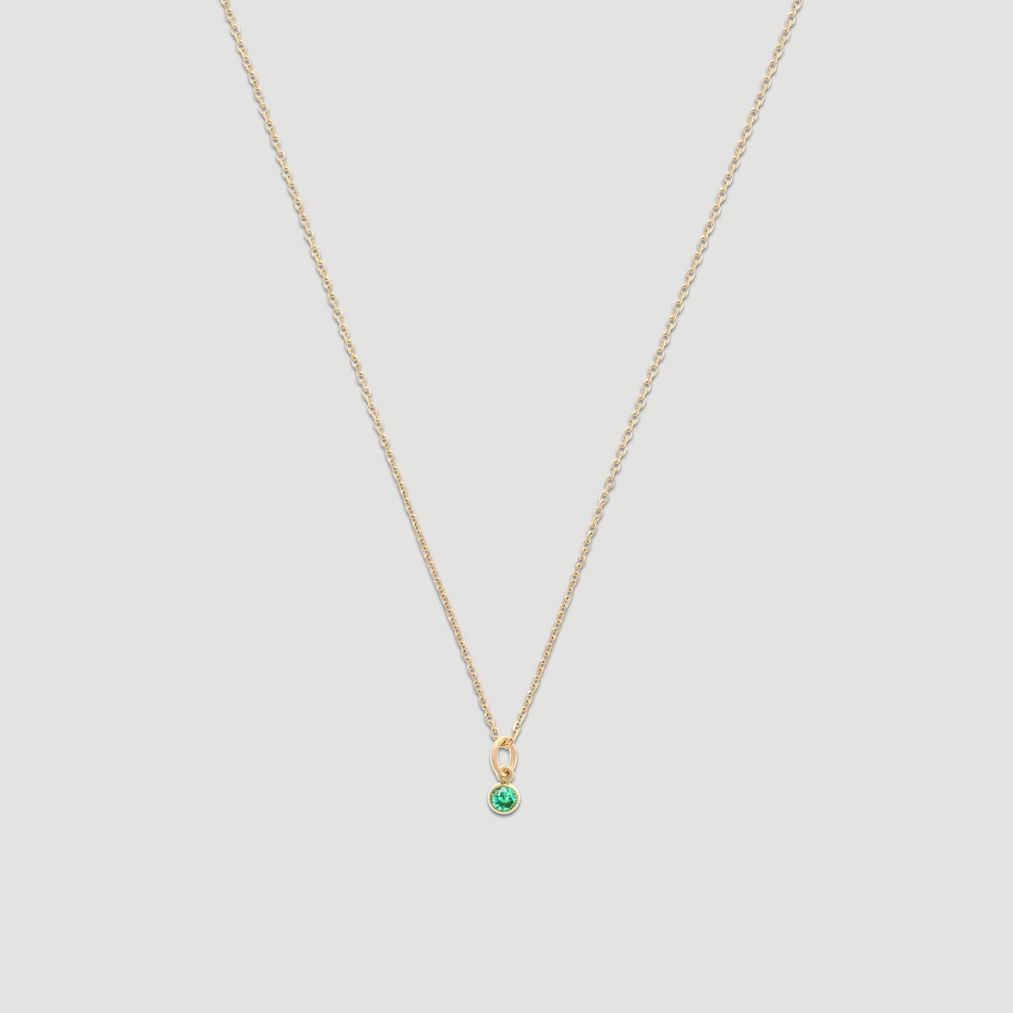 Birthstone Necklace in 14k Gold for All Months