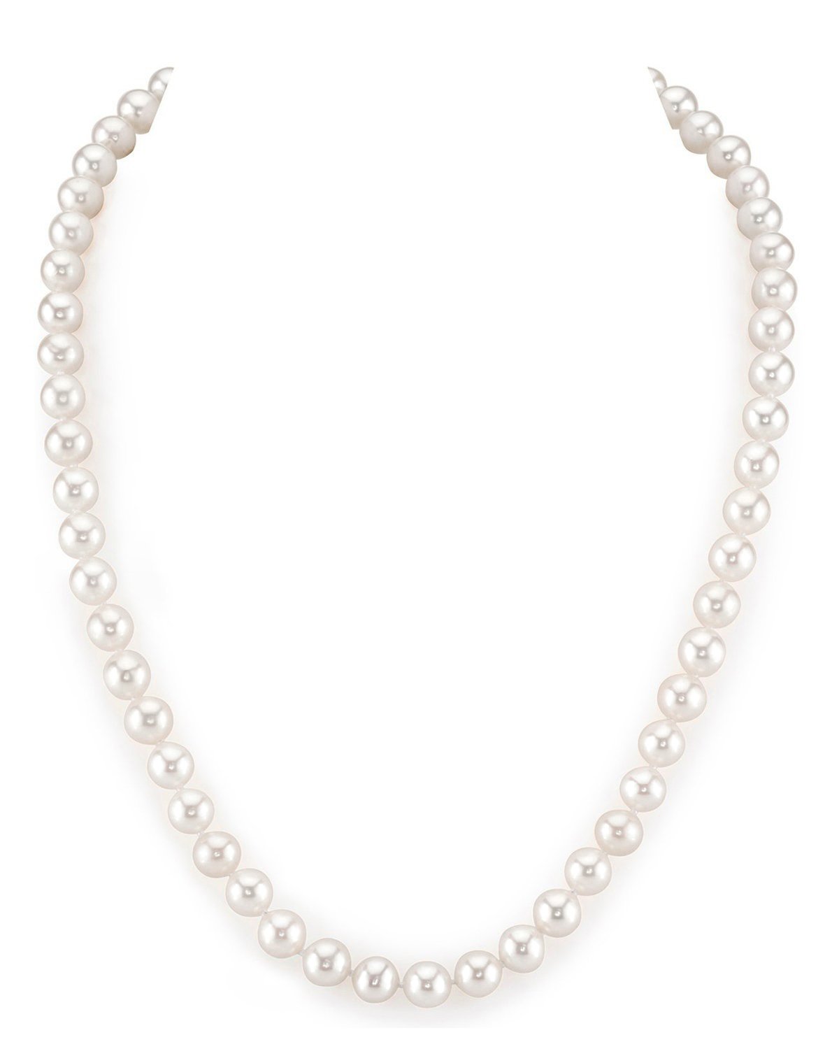 White Freshwater Pearl Necklace in AAAA Quality 1