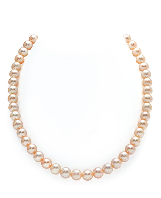 7.0-7.5mm Peach Freshwater Pearl Necklace - AAA Quality