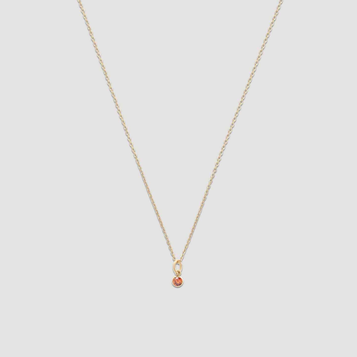 Birthstone Necklace in 14k Gold for All Months