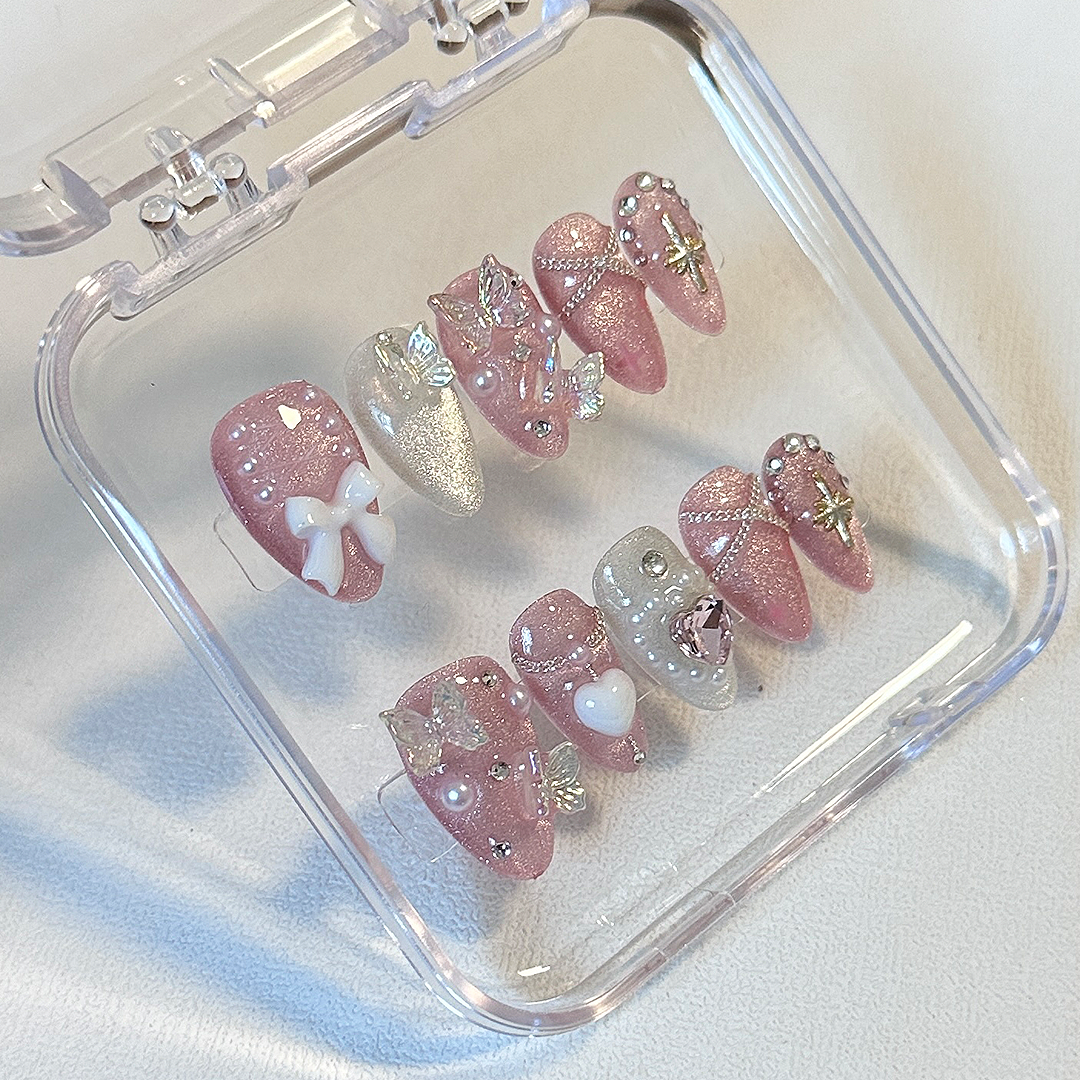 Pink 3D Butterfly Pearl-XHS122