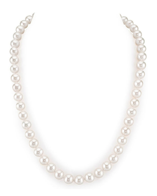 8.0-8.5mm White Freshwater Pearl Necklace - AAA Quality