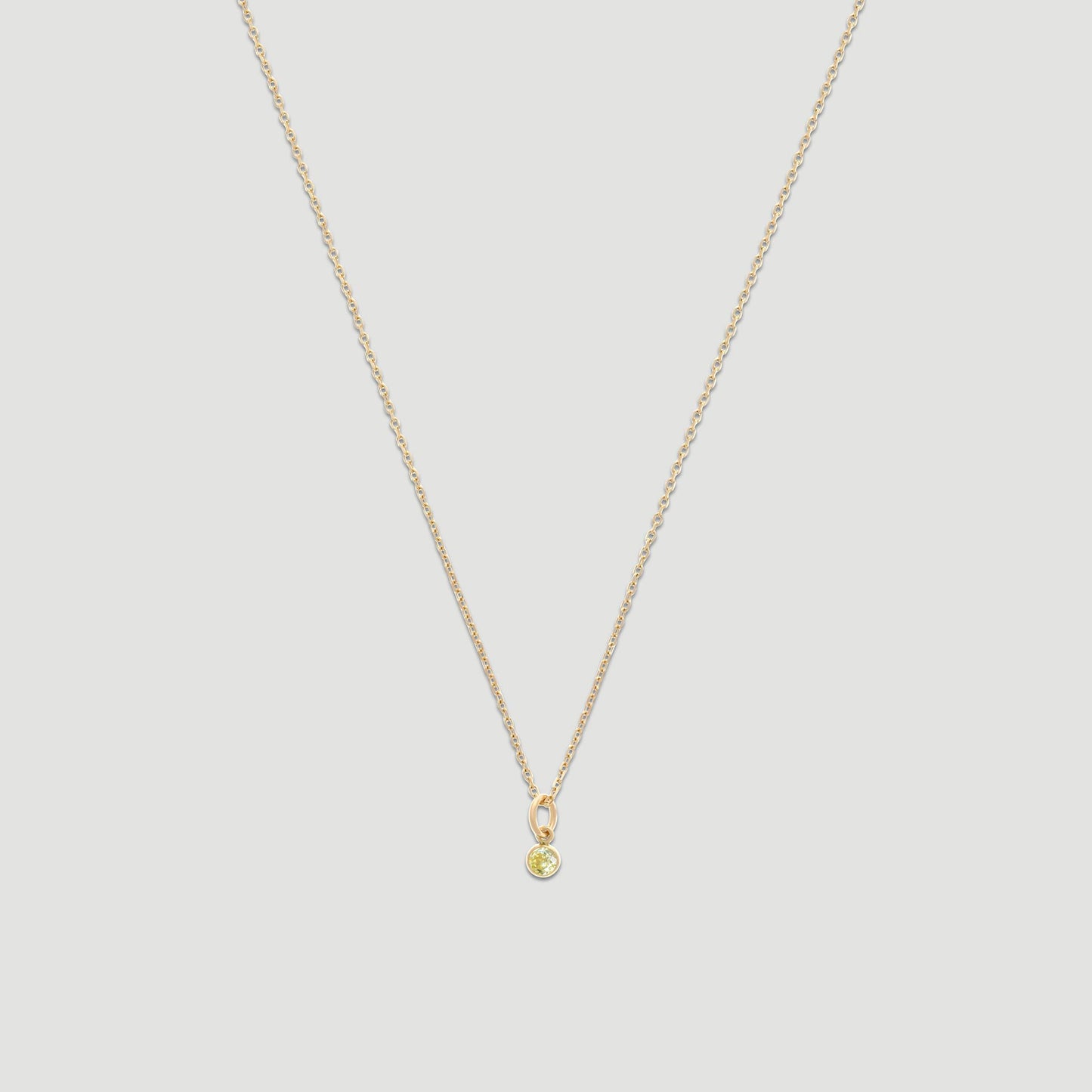 Birthstone Necklace in 14k Gold for All Months