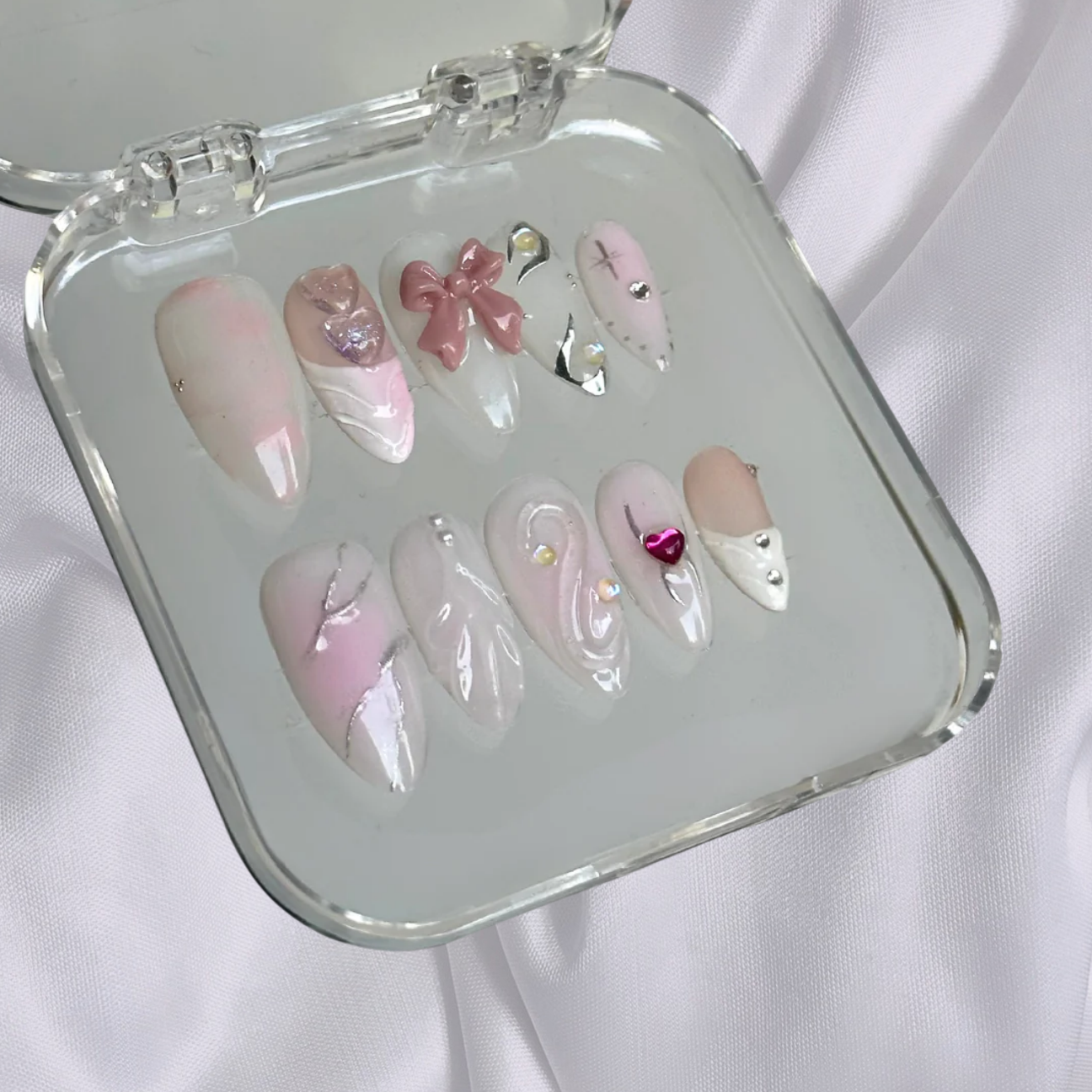 3D Fairy Dust Almond Nails-XHS290