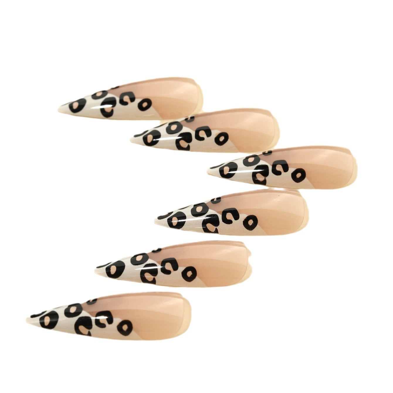 Leopard Print Wear Nail French Manicure Autumn and Winter Long Nail Patch