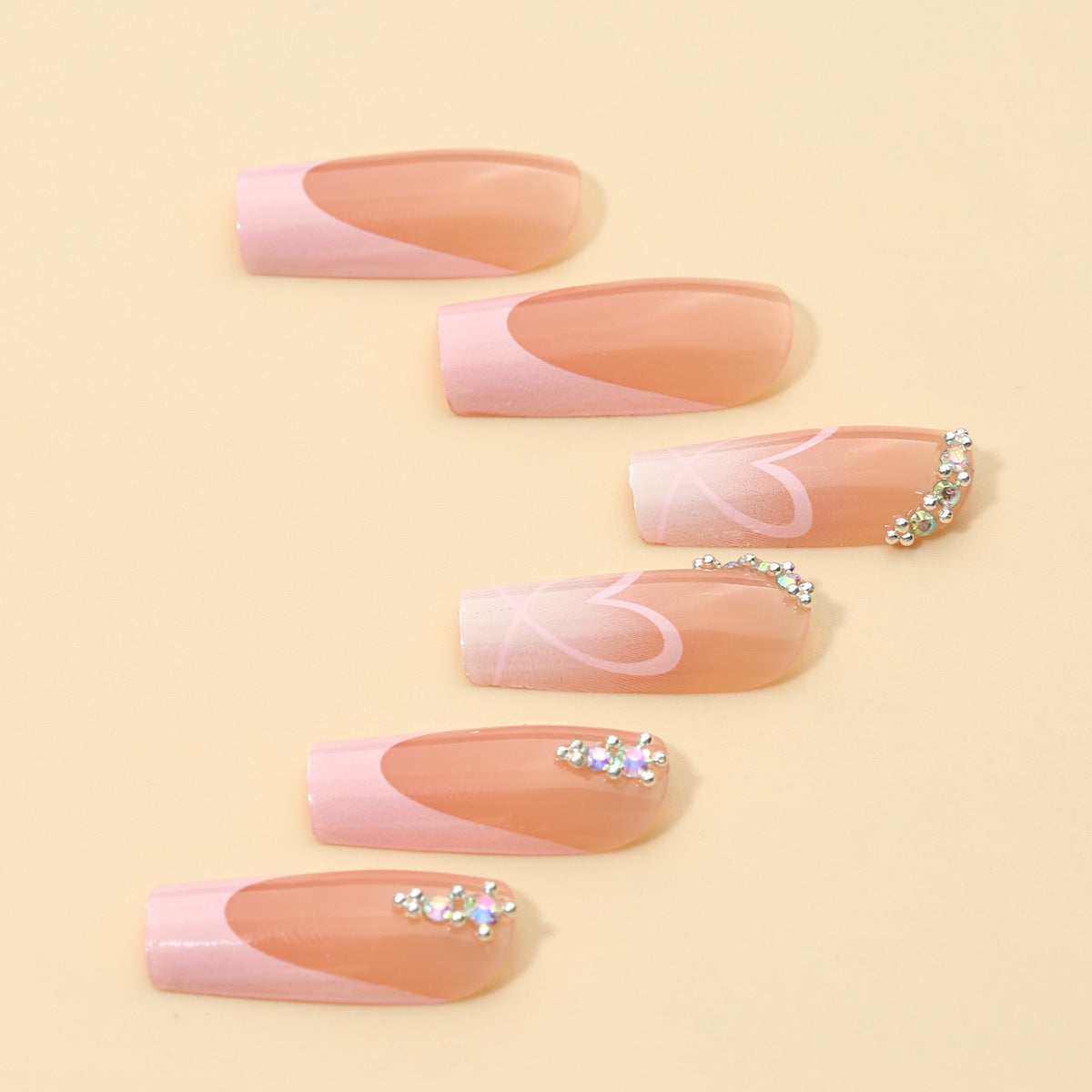 Milk Coffee French Wear Nail Nude Nails Line Nail Stickers