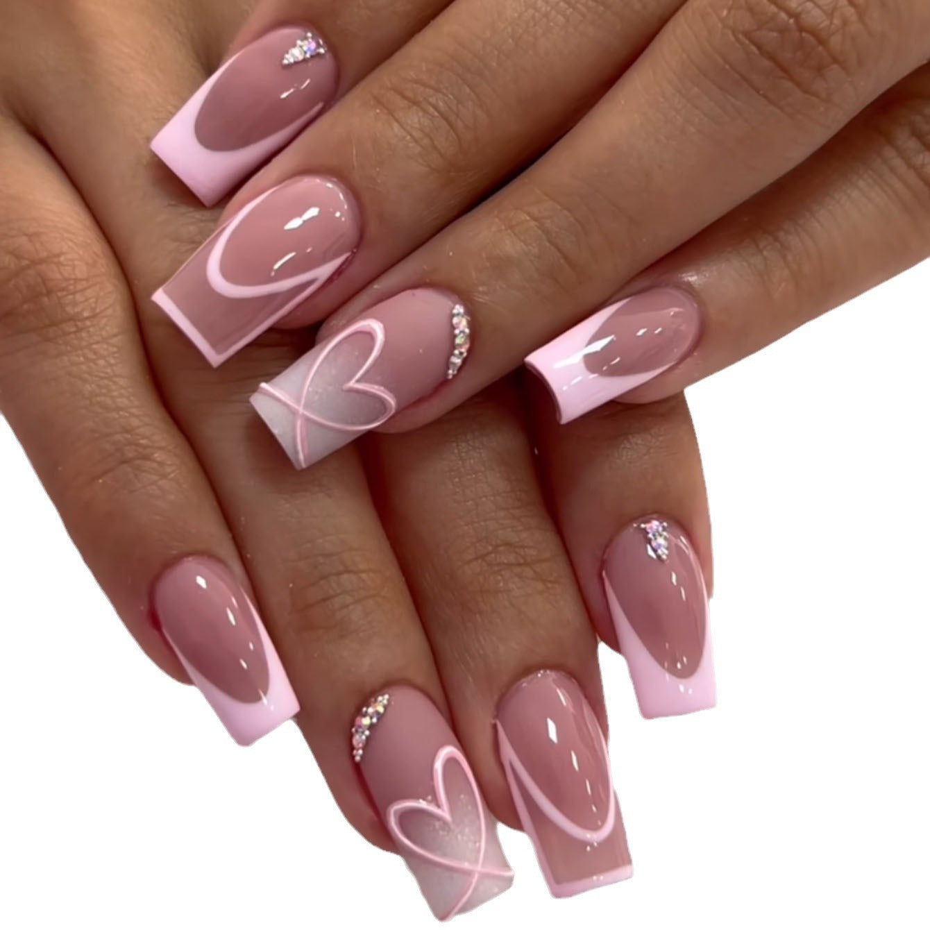 Milk Coffee French Wear Nail Nude Nails Line Nail Stickers