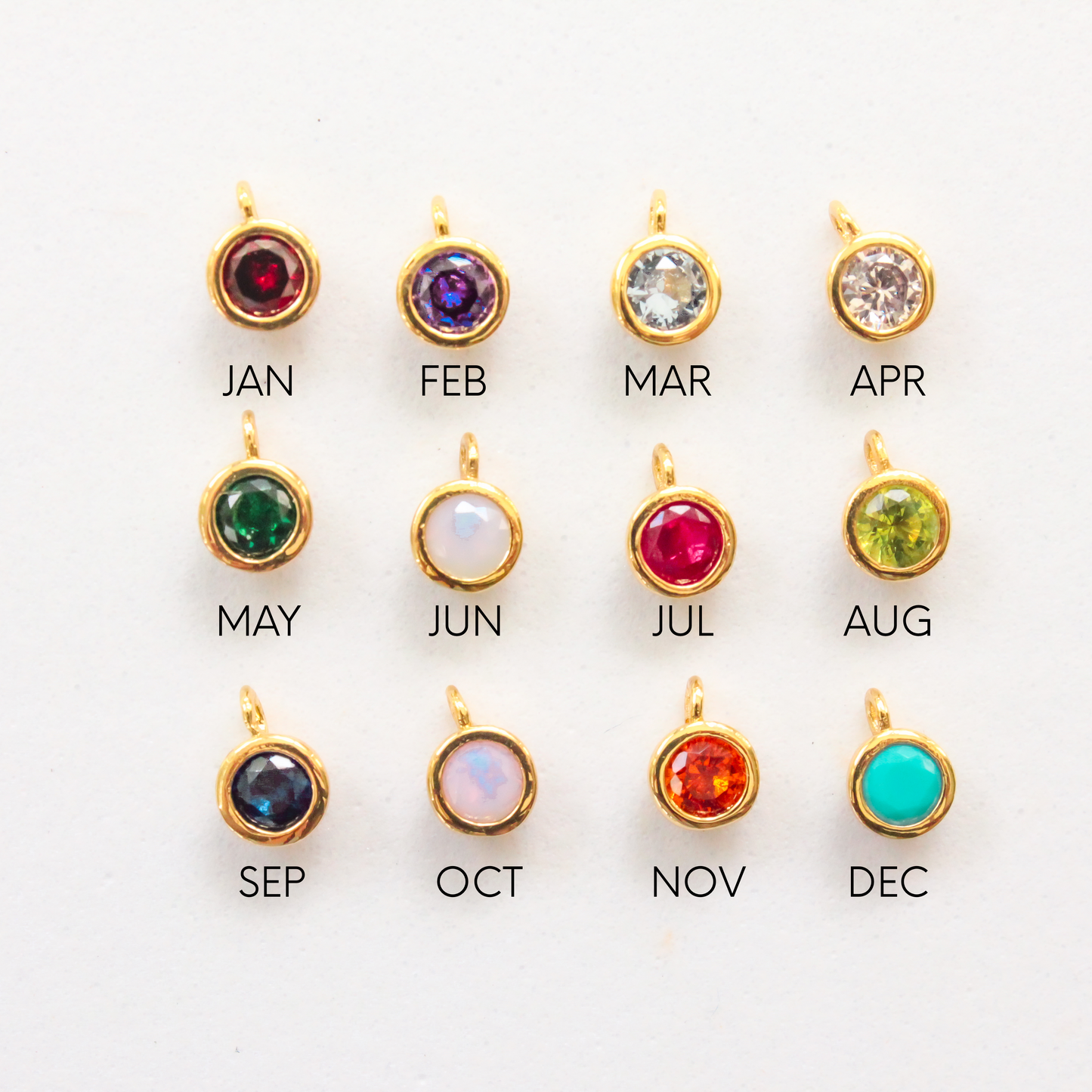 CZ Birthstone Charm for Jewelry Collection