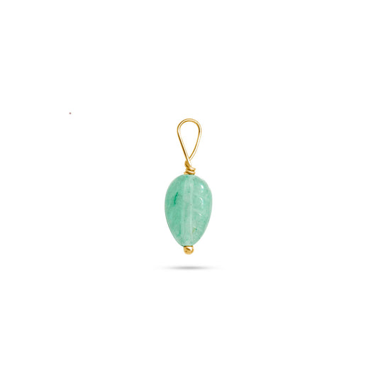 Aventurine Charm in Baby Kale Design