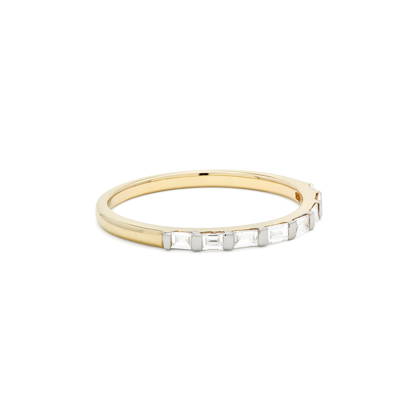 Stylish Baguette Eternity Band Ring