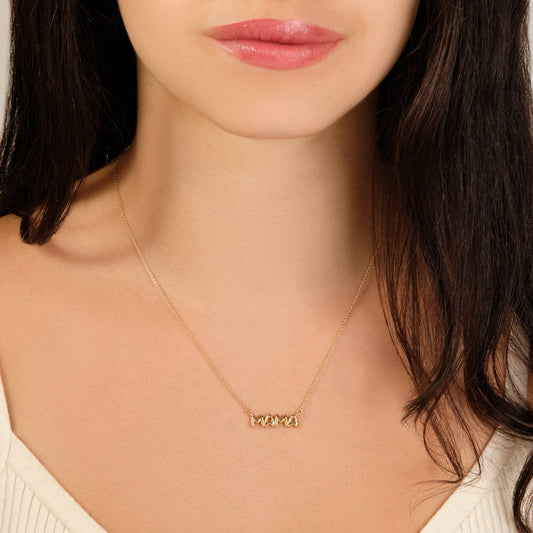 Love Necklace in 10K Yellow Gold with Adjustable Length