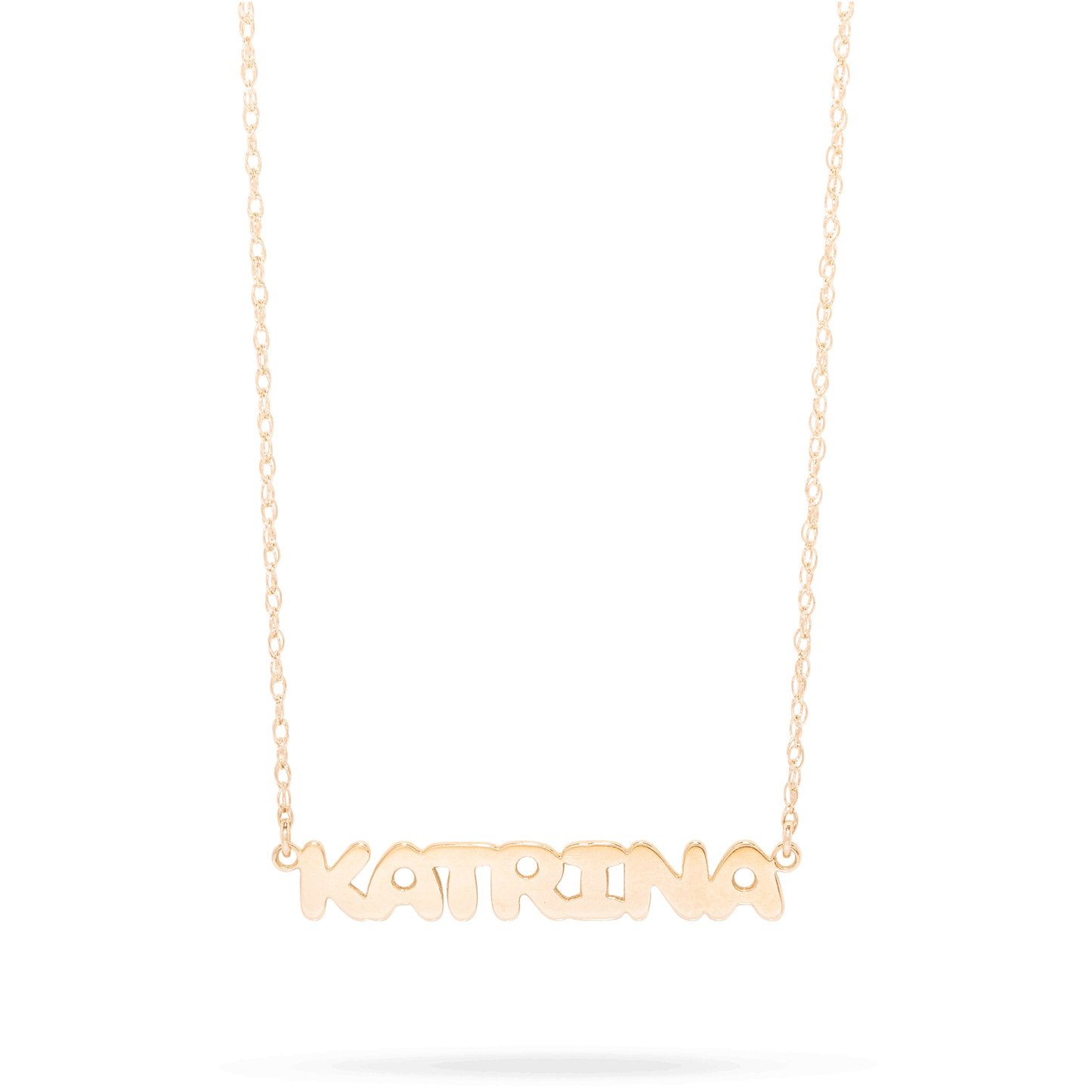 Love Necklace in 10K Yellow Gold with Adjustable Length