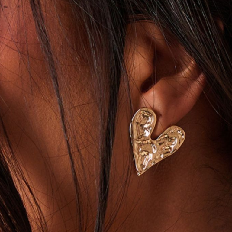 Stylish Stainless Steel Heart Shaped Earrings