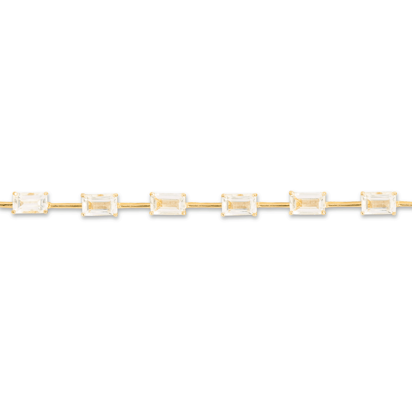 White Topaz Tennis Bracelet Elegant Design