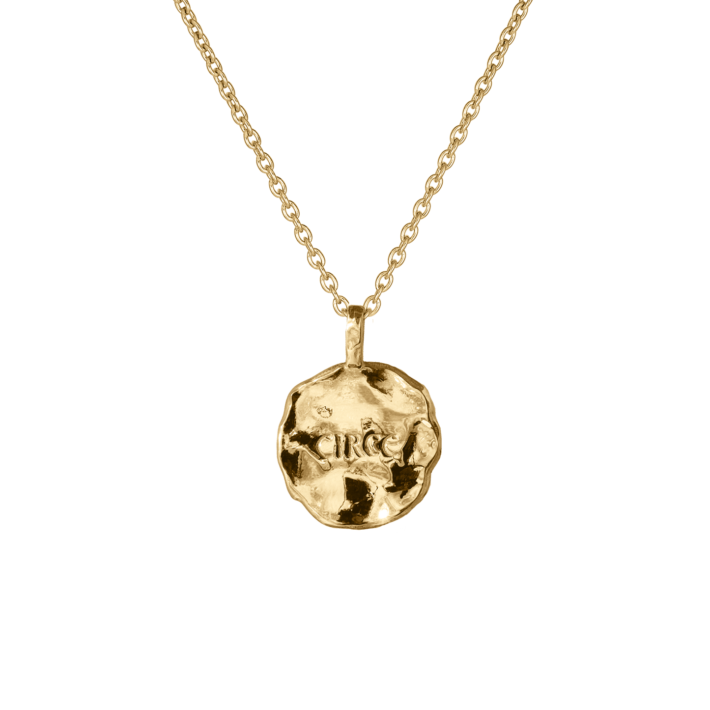 Mini Molten Medallion Pendant Necklace