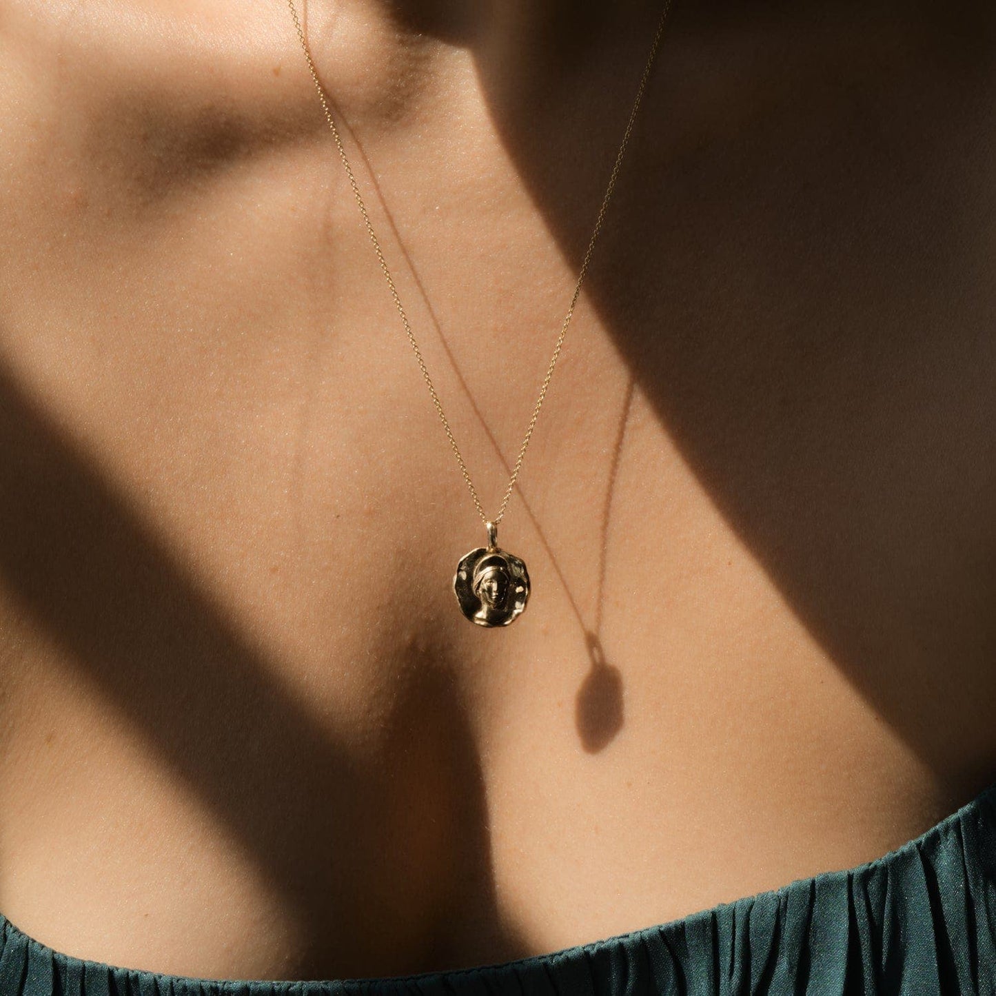 Mini Molten Medallion Pendant Necklace