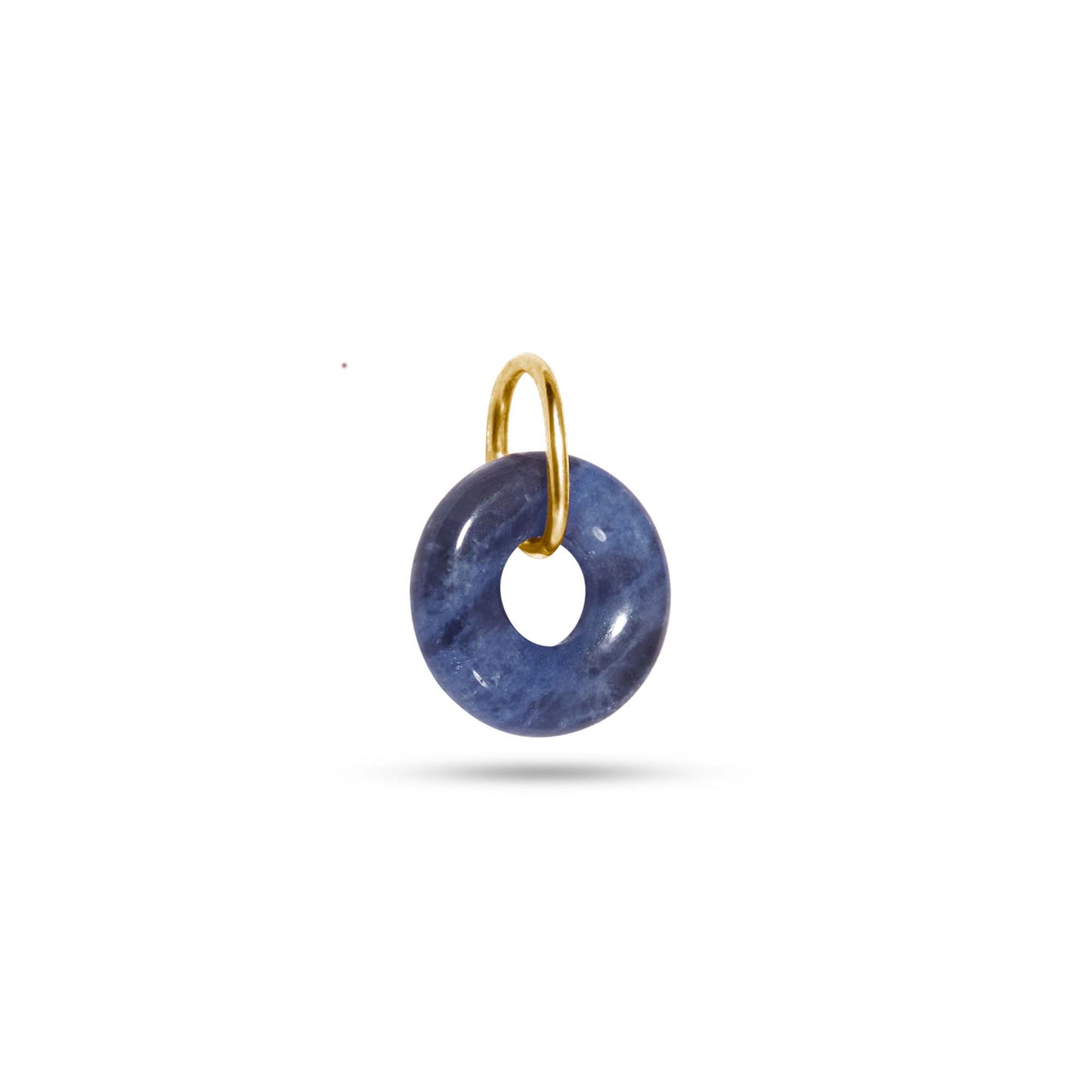 Sodalite Dainty Donut Charm Pendant