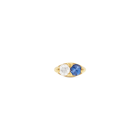 Double Sapphire Stud Earrings for Unique Style