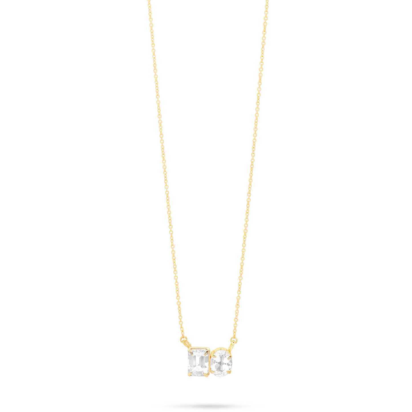 Double Strand Cable Chain Necklace in 10K Yellow Gold