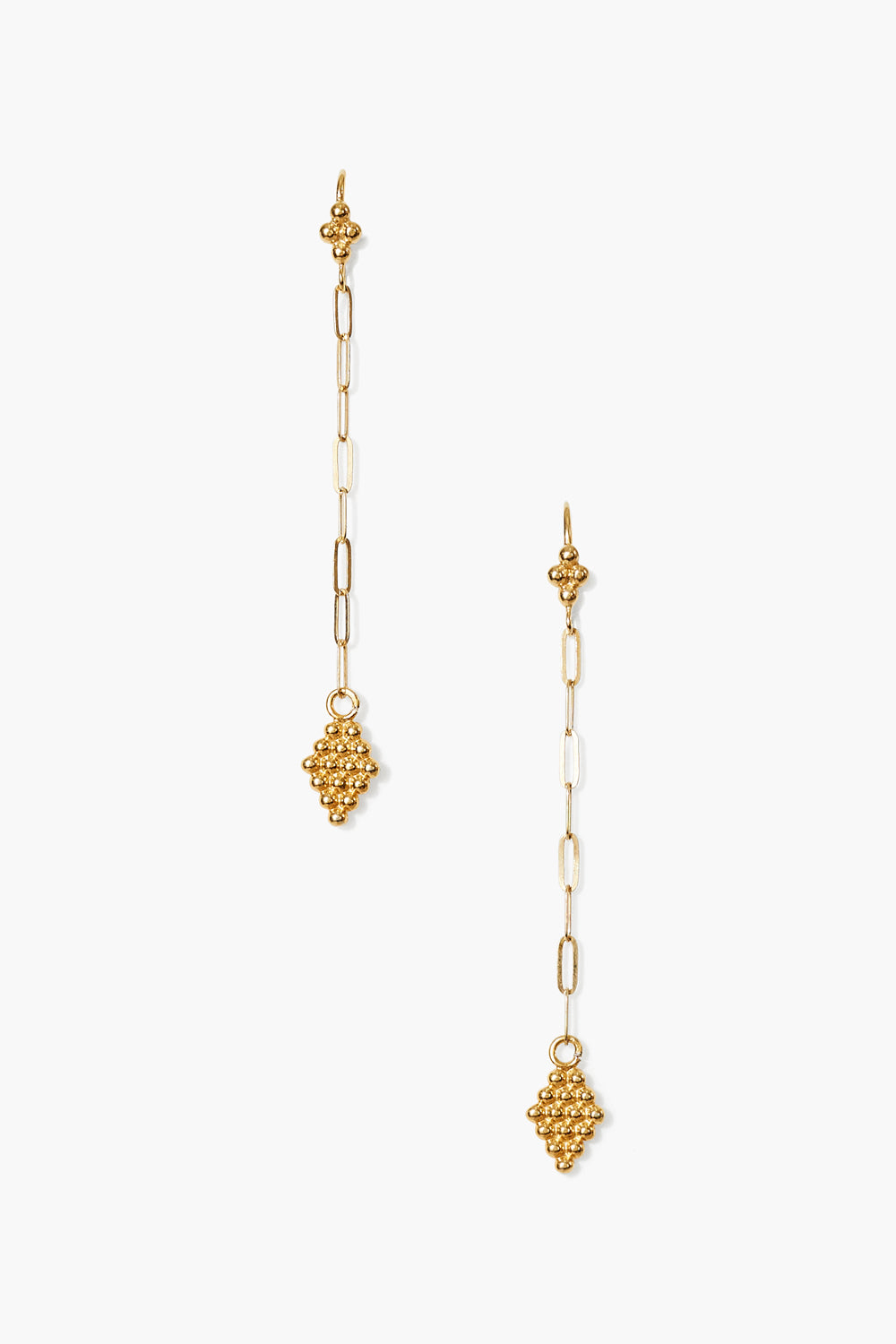 Yellow Gold Chain Link Earrings