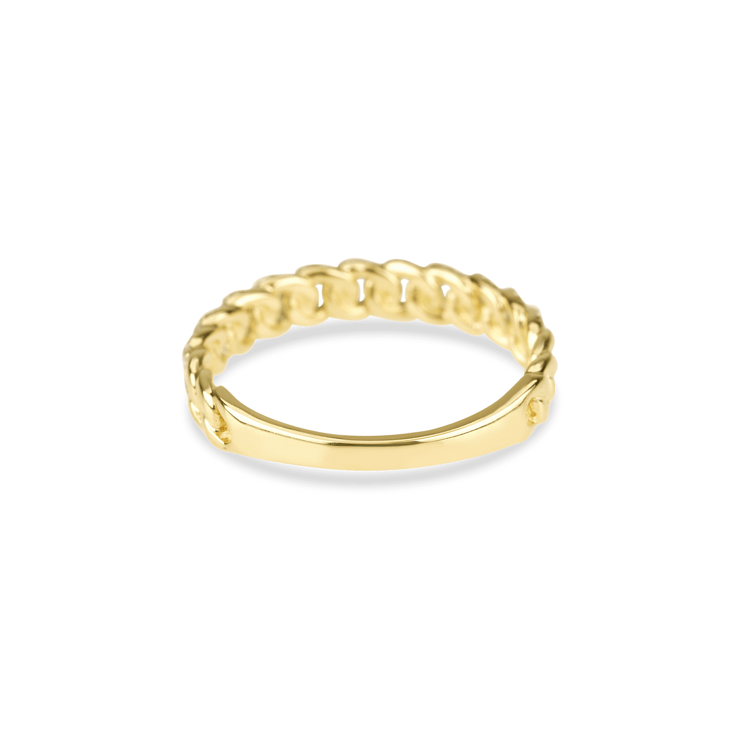 Diamond Pave Chain Ring in Fine Design