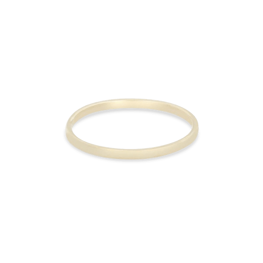 Sleek Flat Band Ring in Polished Finish