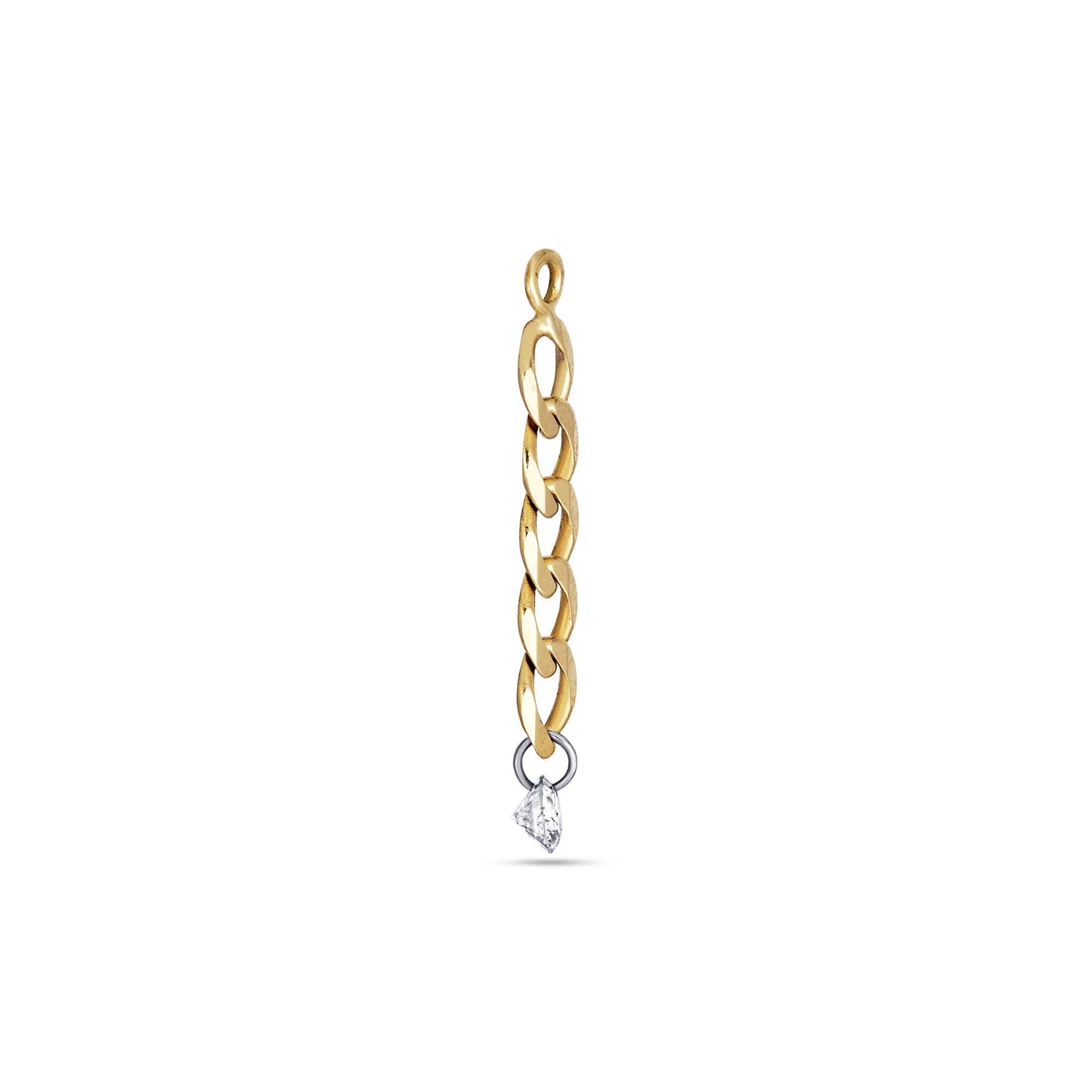 Floating Diamond Necklace in 14K White Gold