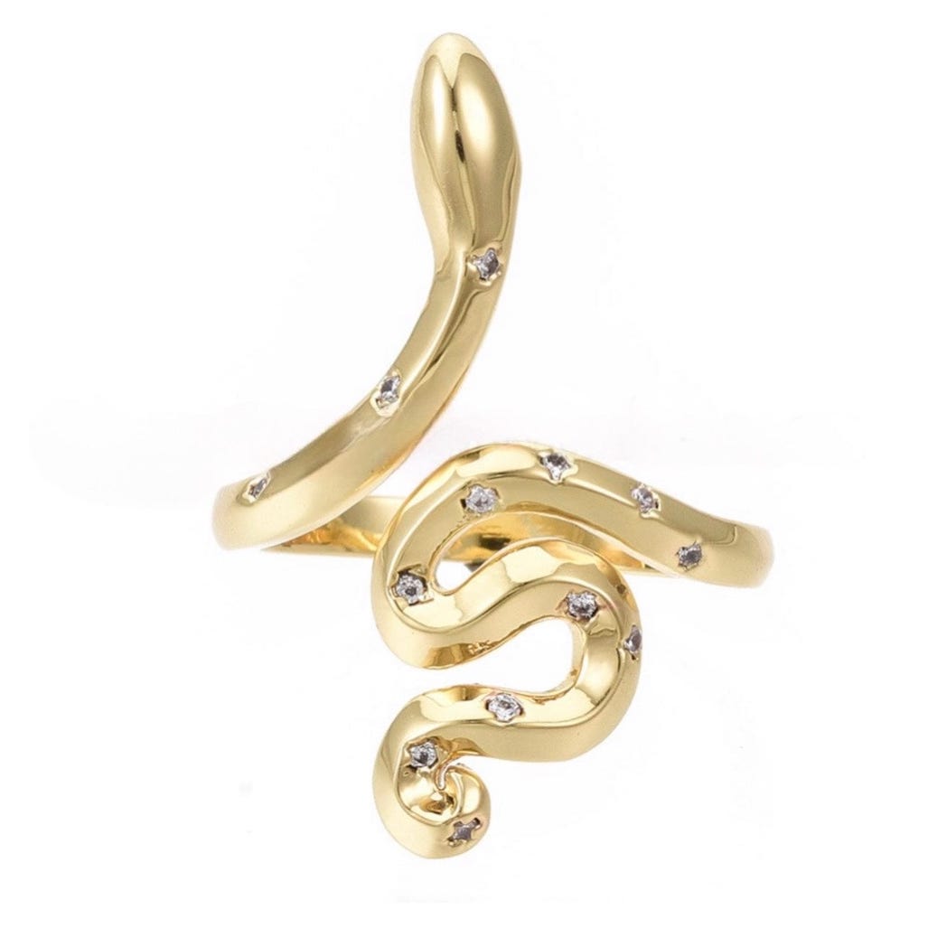 Starry Snake Ring