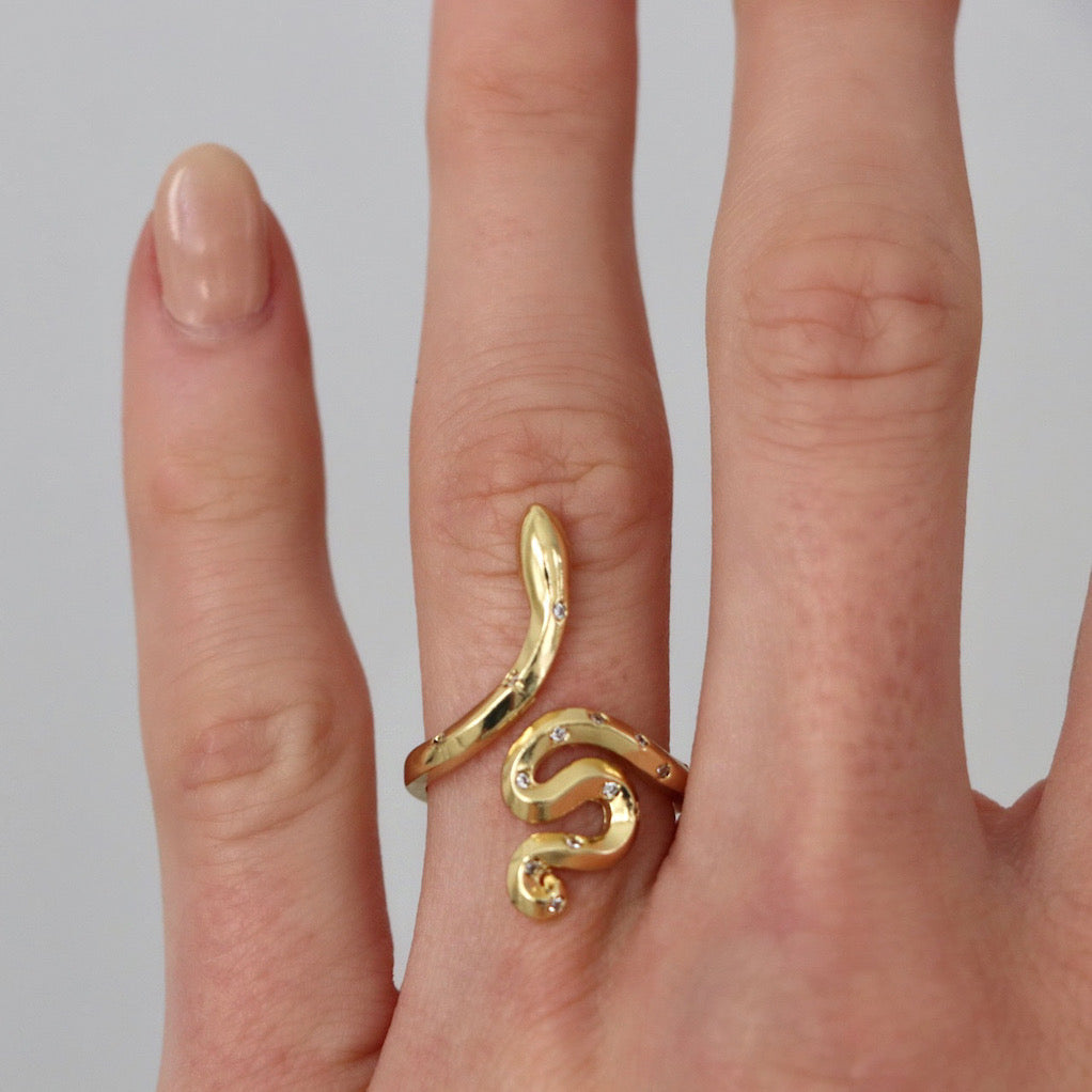 Starry Snake Ring