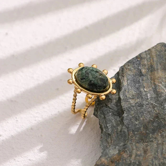 African Turquoise Sterling Silver Ring Design