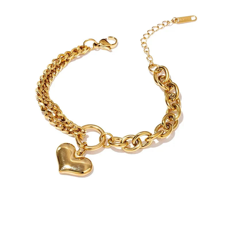 Stylish Heart Pendant Bracelet for Everyday Wear