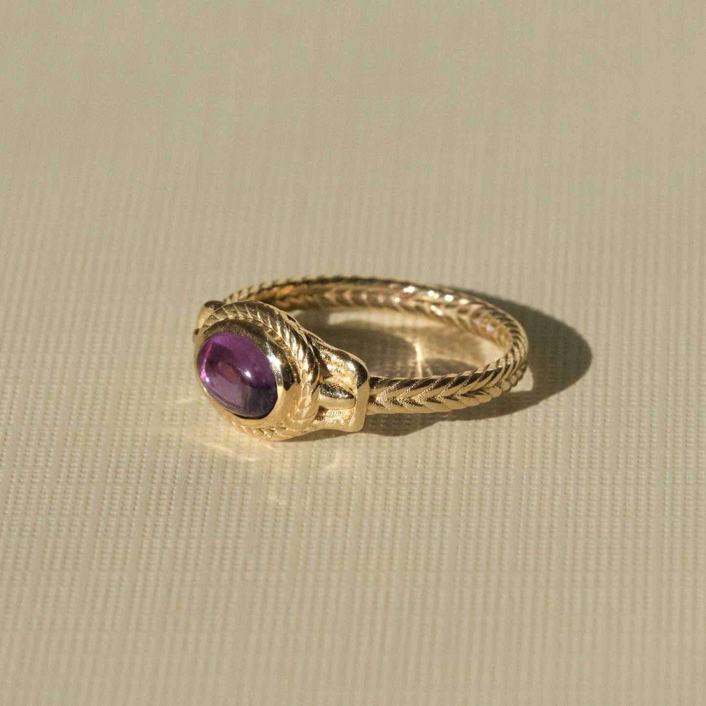 Amethyst Ancient Heirloom Ring in Classic Design