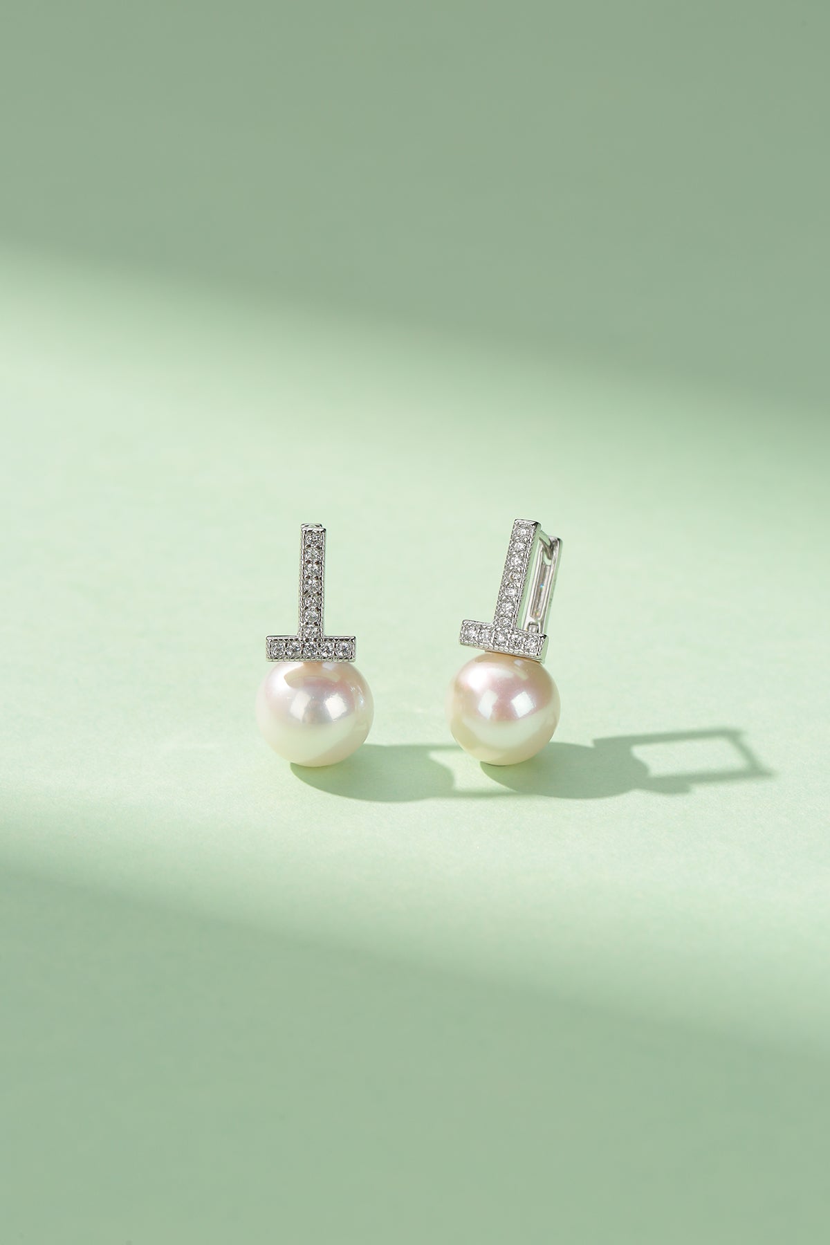 Zirconia Pearl and Saskia Style Earrings