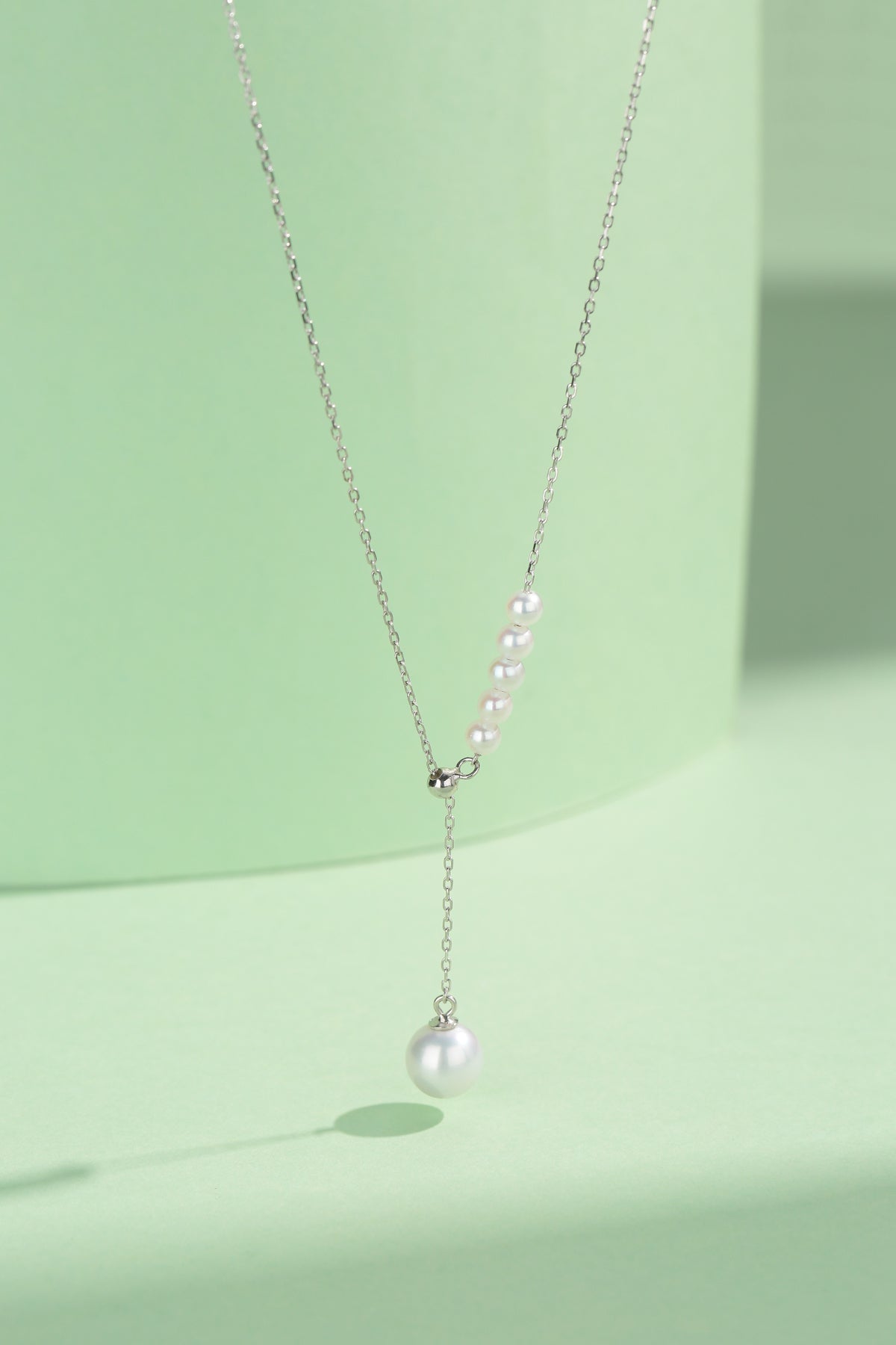 Y Shape Pearl Pendant Necklace Design