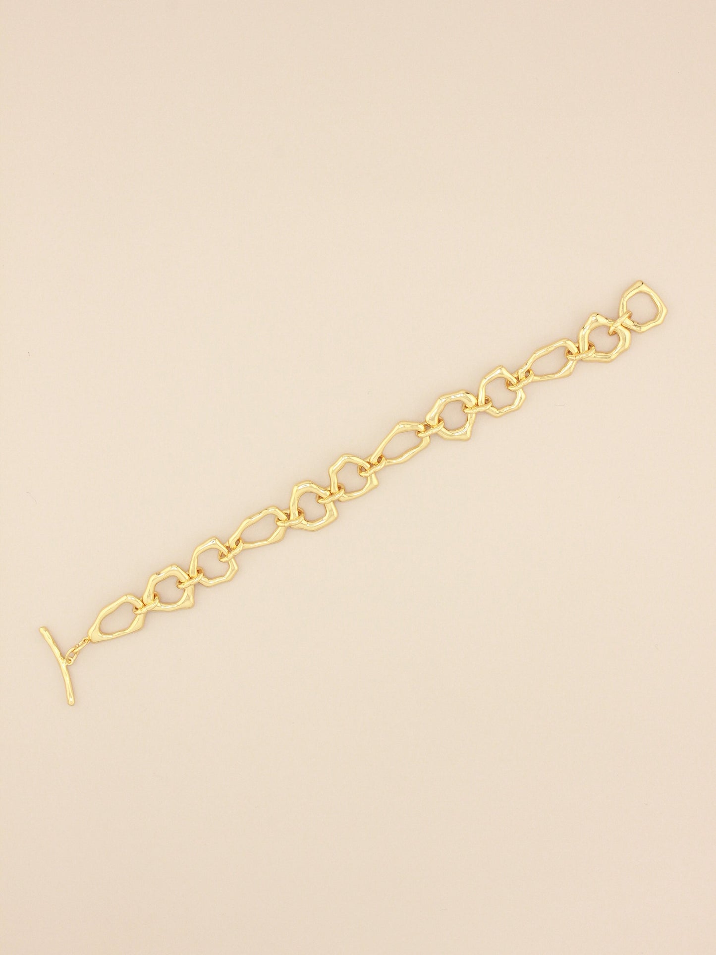 Abstract Gold Bracelet for Elegant Style